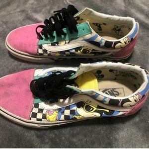 Vans x Disney Old Skool 80s Mickey Pink Teal M9.5